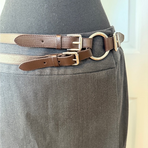 Ralph Lauren straight Grey Belted Women's Skirt - Picture 7 of 10